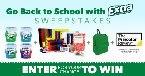 Go Back to School with Extra Sweepstakes